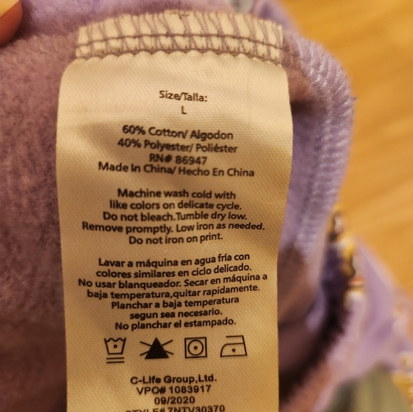 Nickelodeon large purple Rug Rats sweat pants - Picture 2 of 3